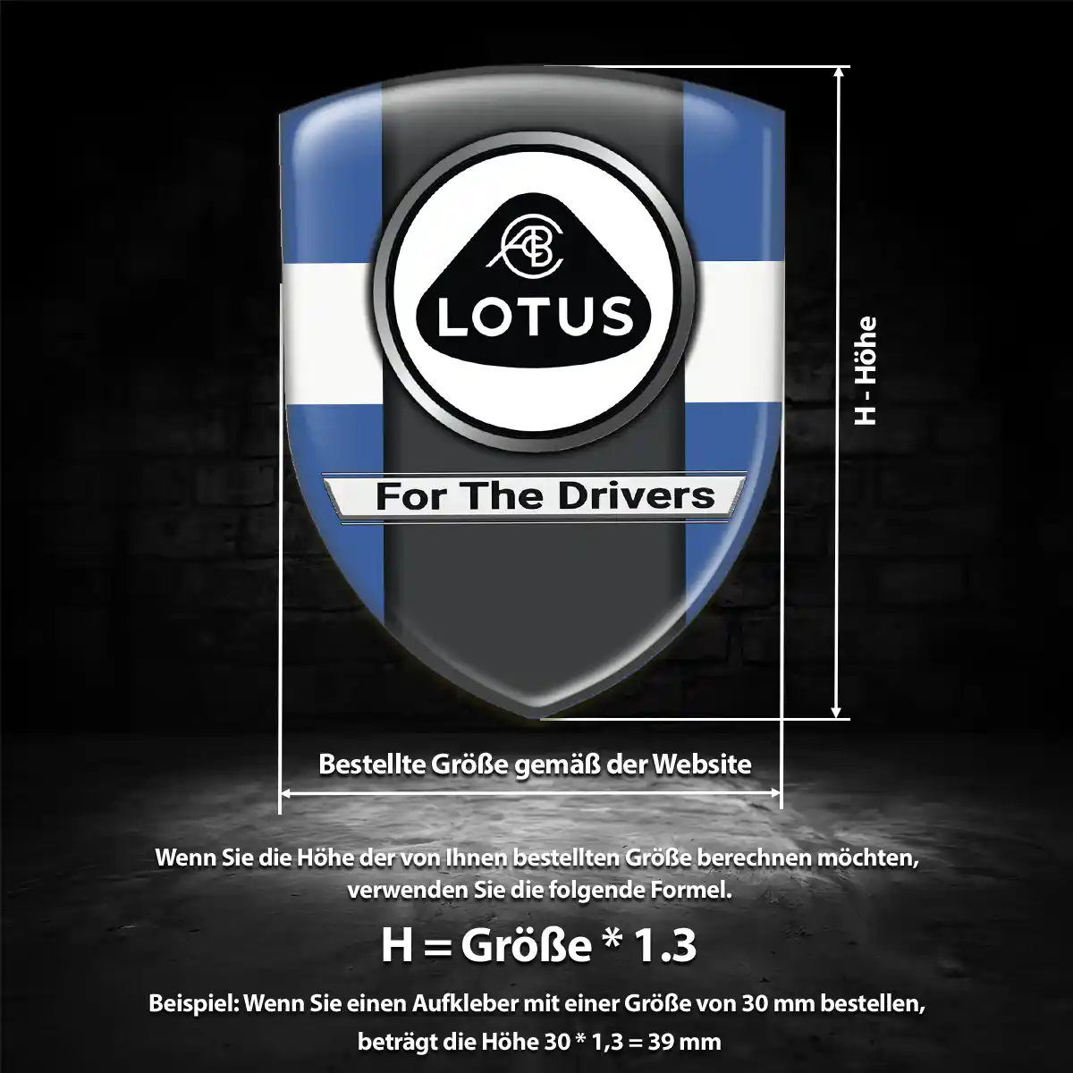 Lotus Aufkleber Emblem Wappen Limitierte Auflage
