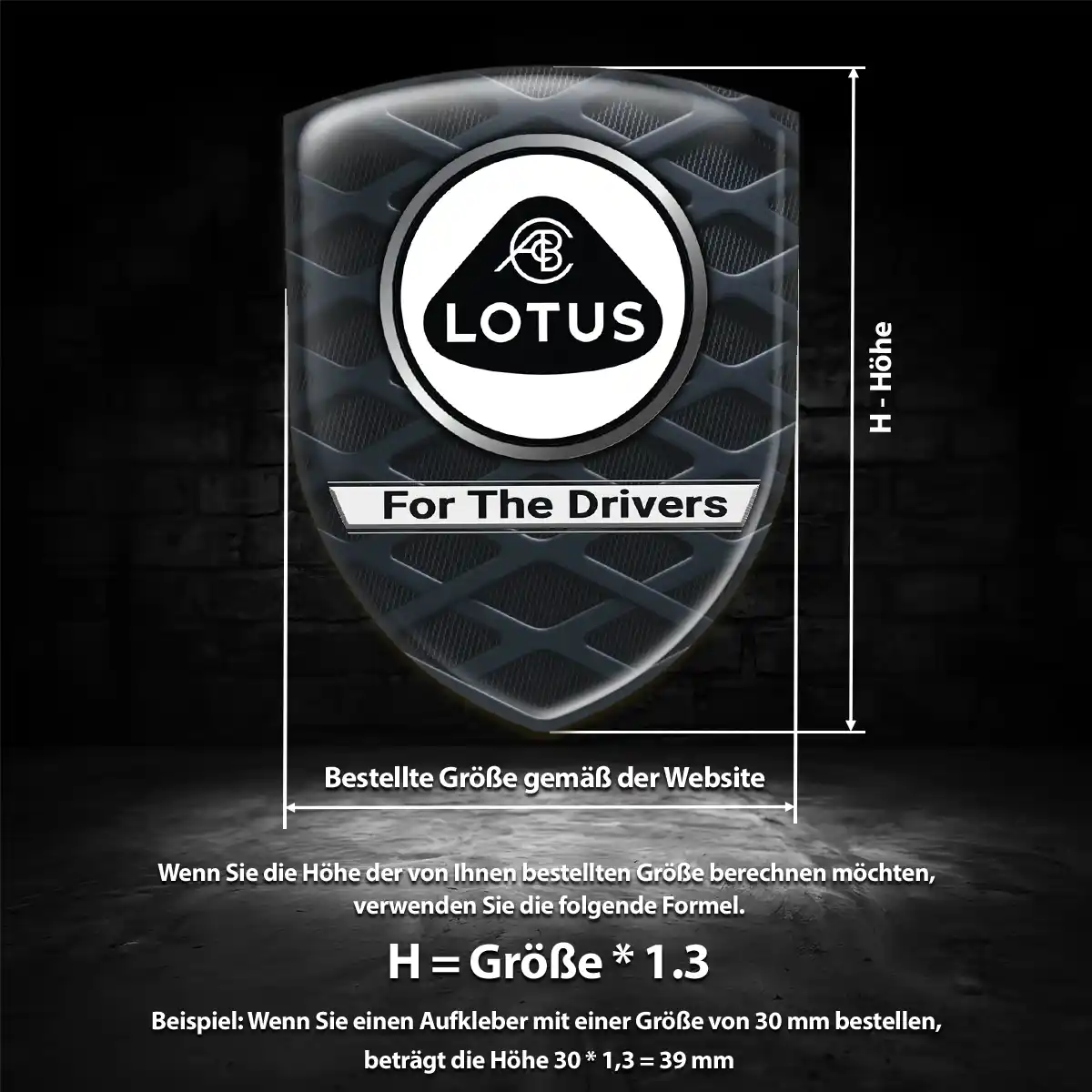 Lotus Aufkleber Emblem Wappen Markenedition