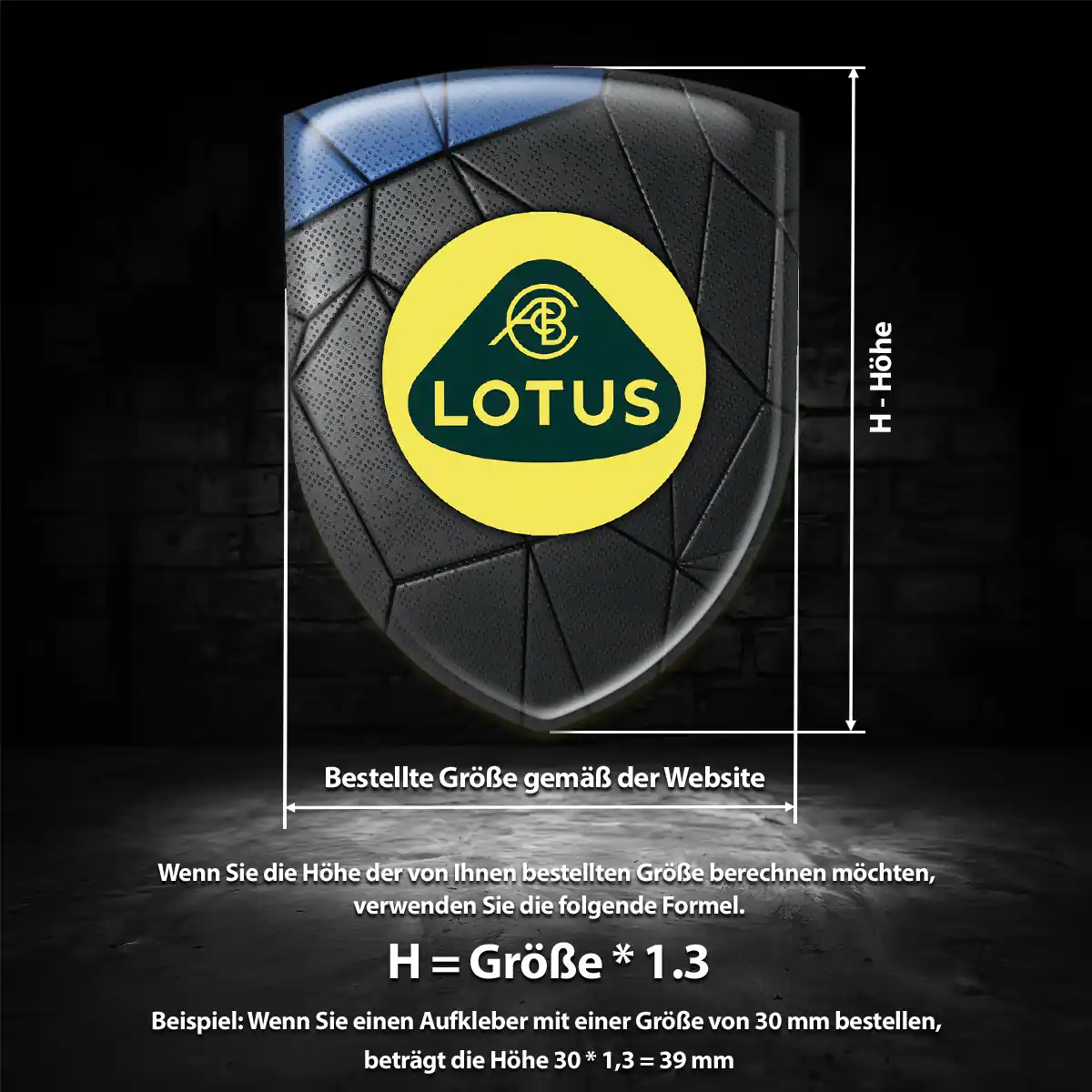 Lotus Aufkleber Emblem Wappen Premiumqualität