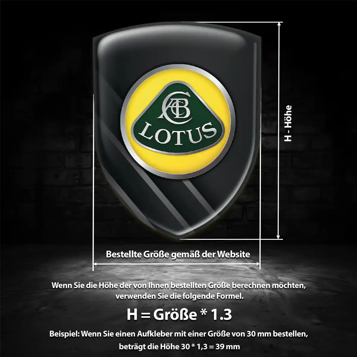 Lotus Aufkleber Embleme Silikon Auto Markenedition