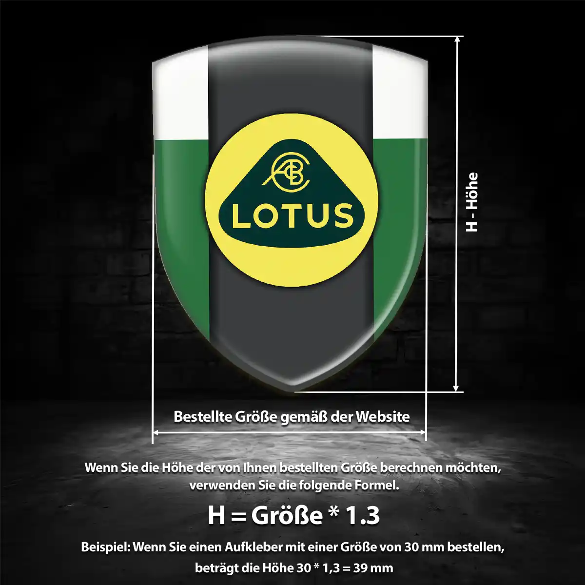 Lotus Aufkleber Embleme Silikon Auto Tuningfahrzeug