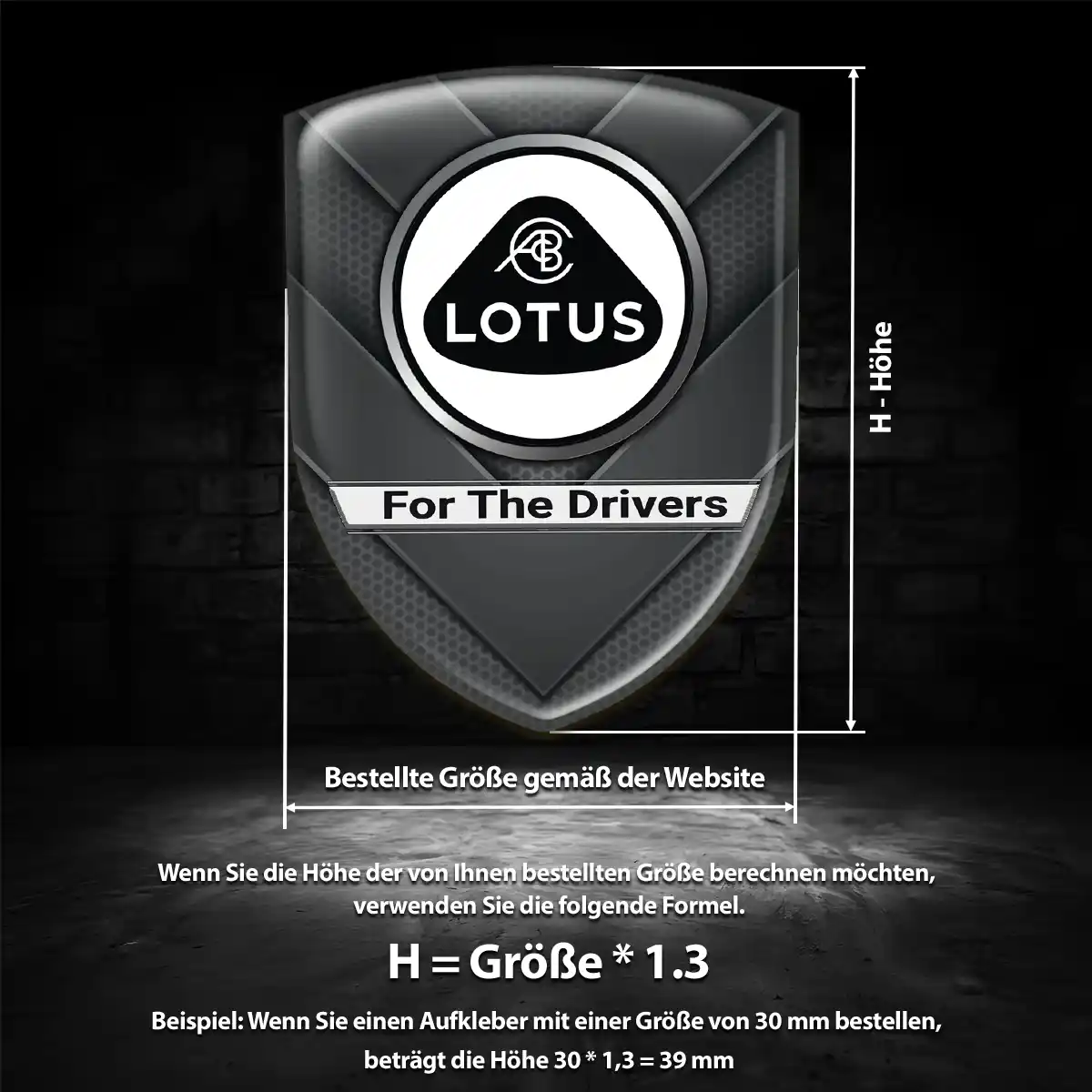 Lotus Aufkleber Embleme Silikon Edles Design