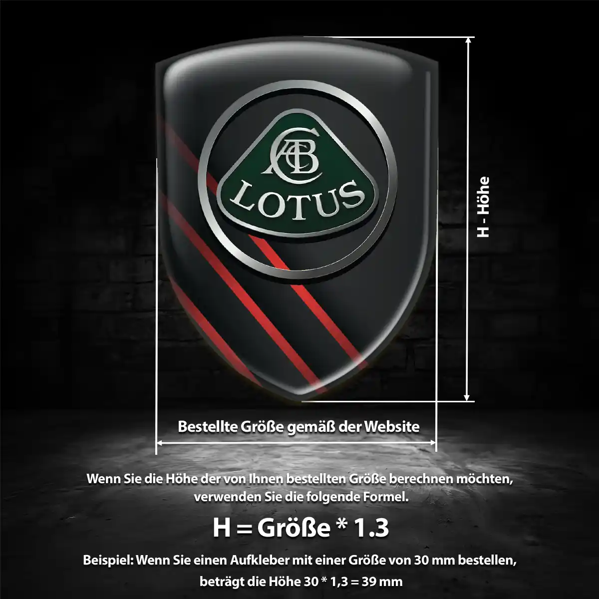 Lotus Aufkleber Embleme Silikon Elegantes Design