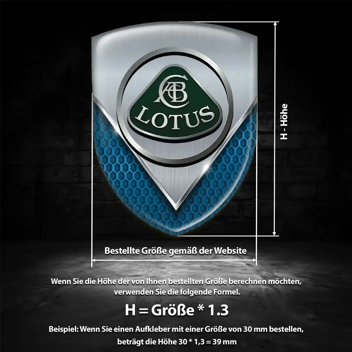 Lotus Aufkleber Embleme Silikon Exterieurdesign