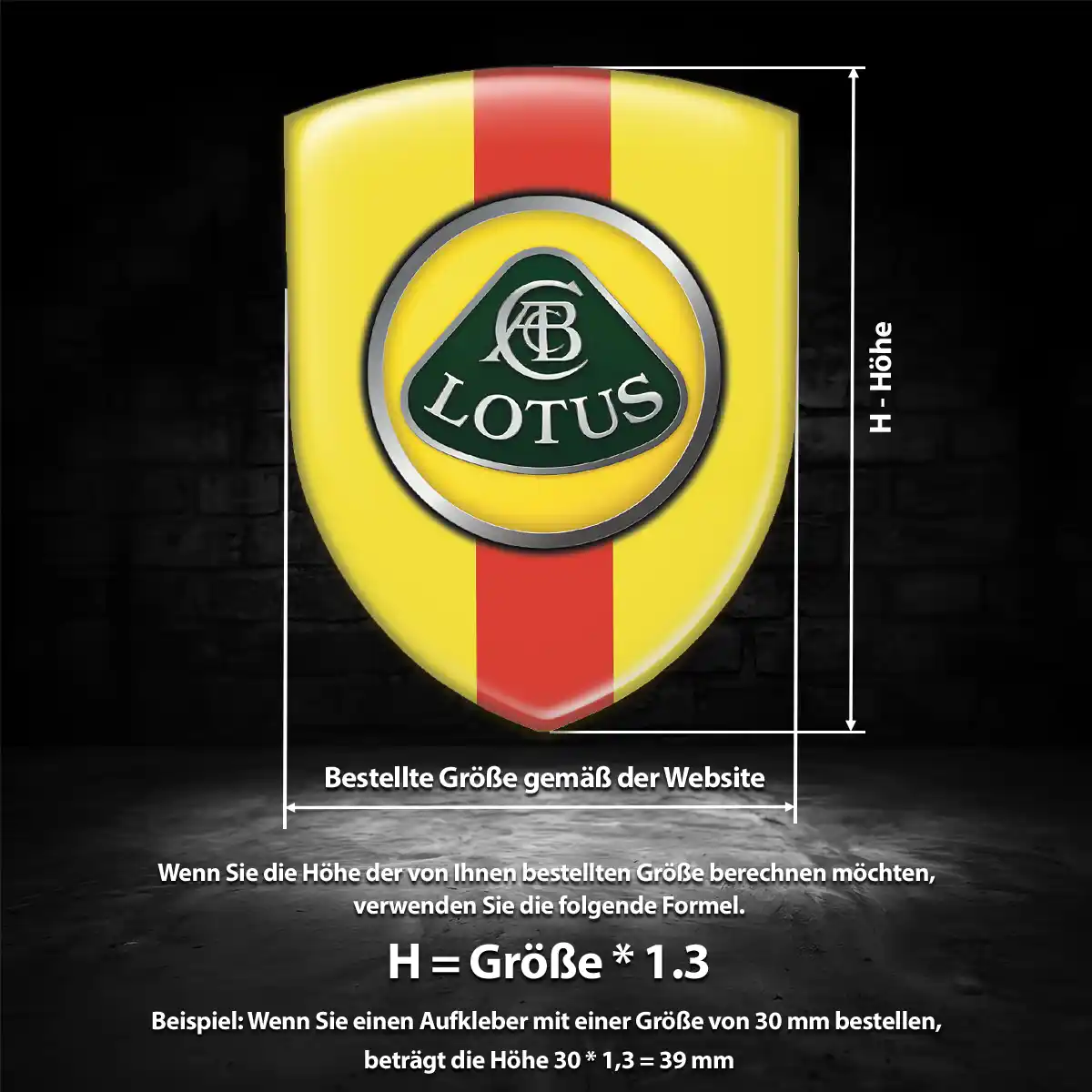 Lotus Aufkleber Embleme Silikon Hochwertiges Harz