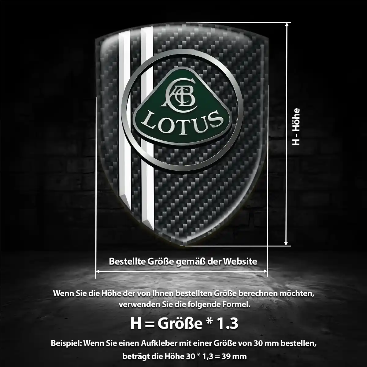 Lotus Aufkleber Embleme Silikon Markenedition