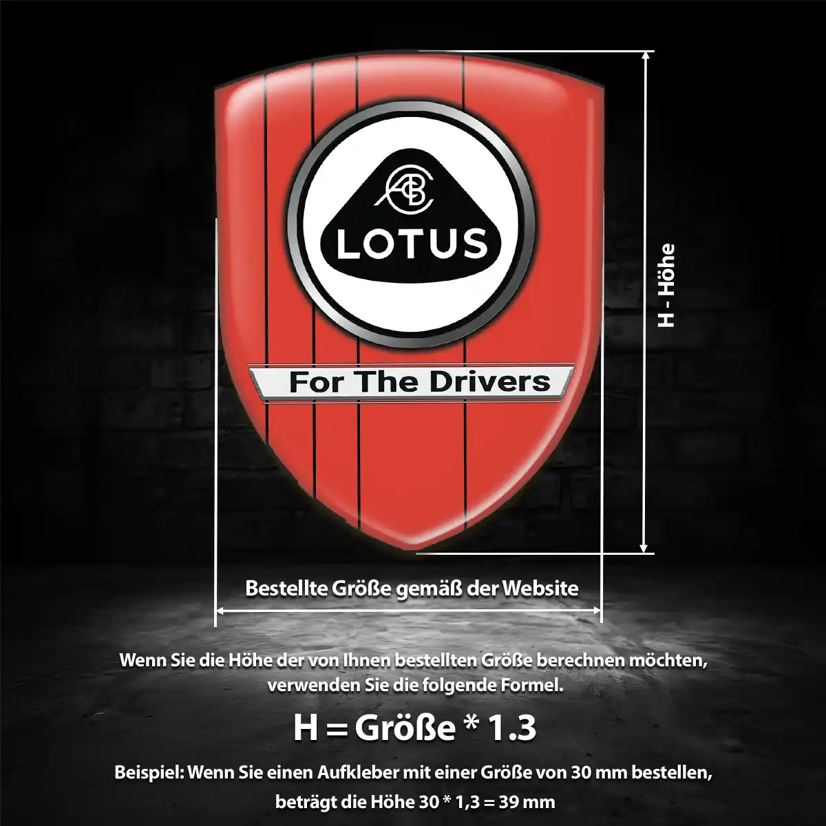 Lotus Aufkleber Embleme Silikon Premium-Edition