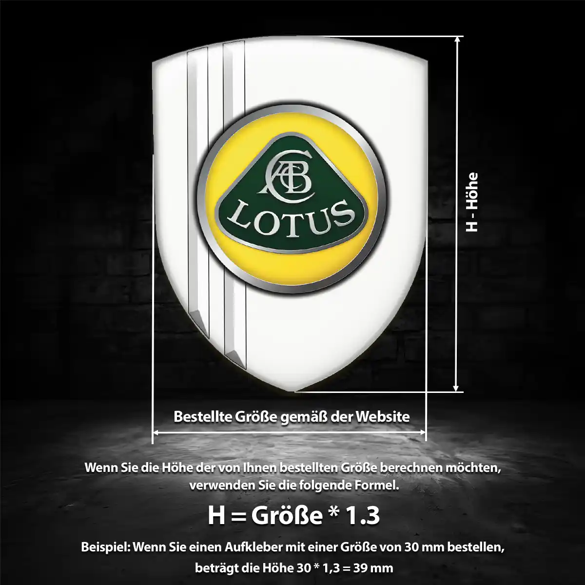 Lotus Aufkleber Embleme Silikon Premiumqualität