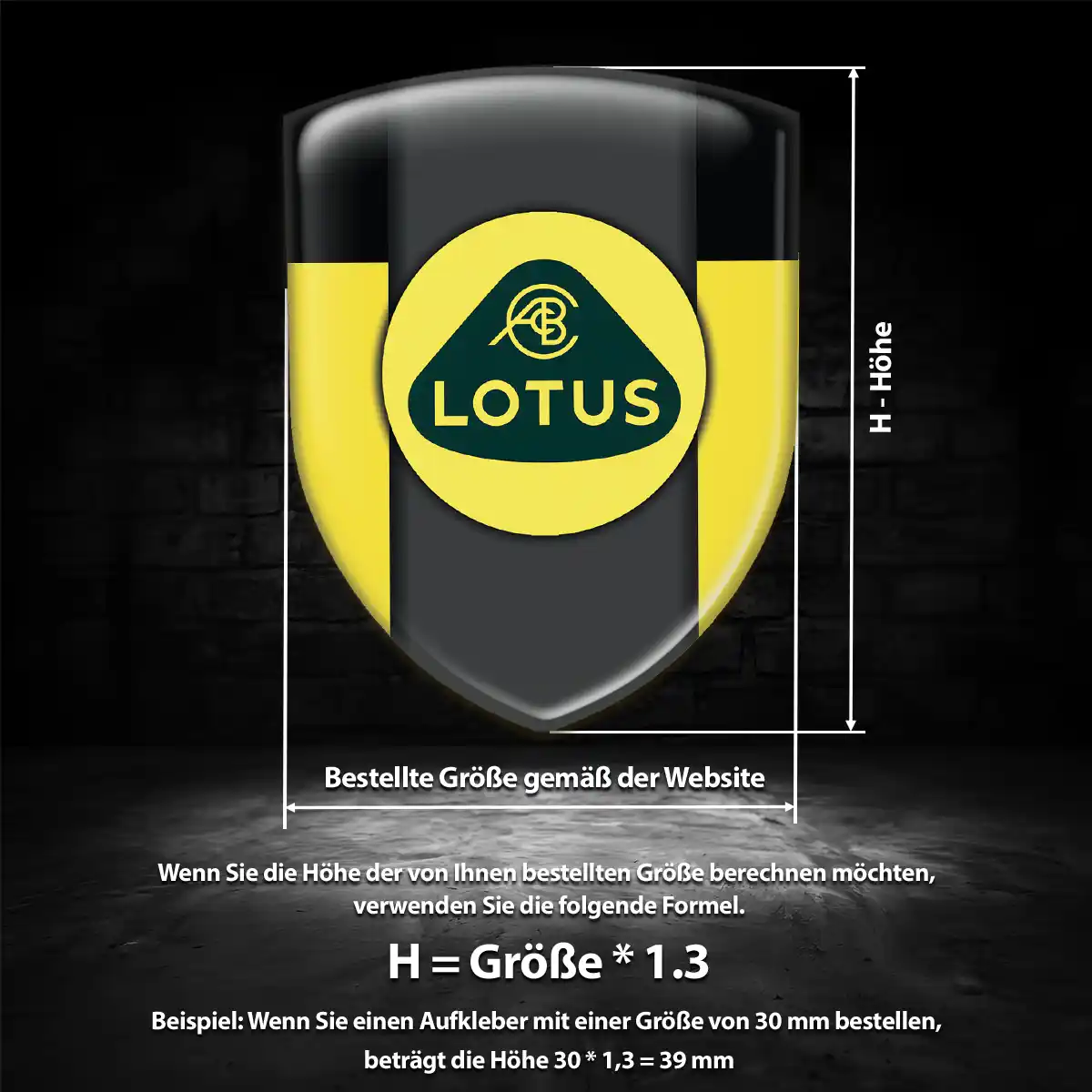 Lotus Aufkleber Embleme Silikon Tuningfahrzeug