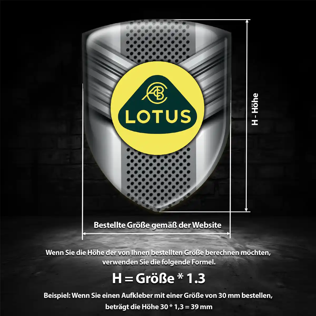 Lotus Aufkleber Hochwertiges Harz