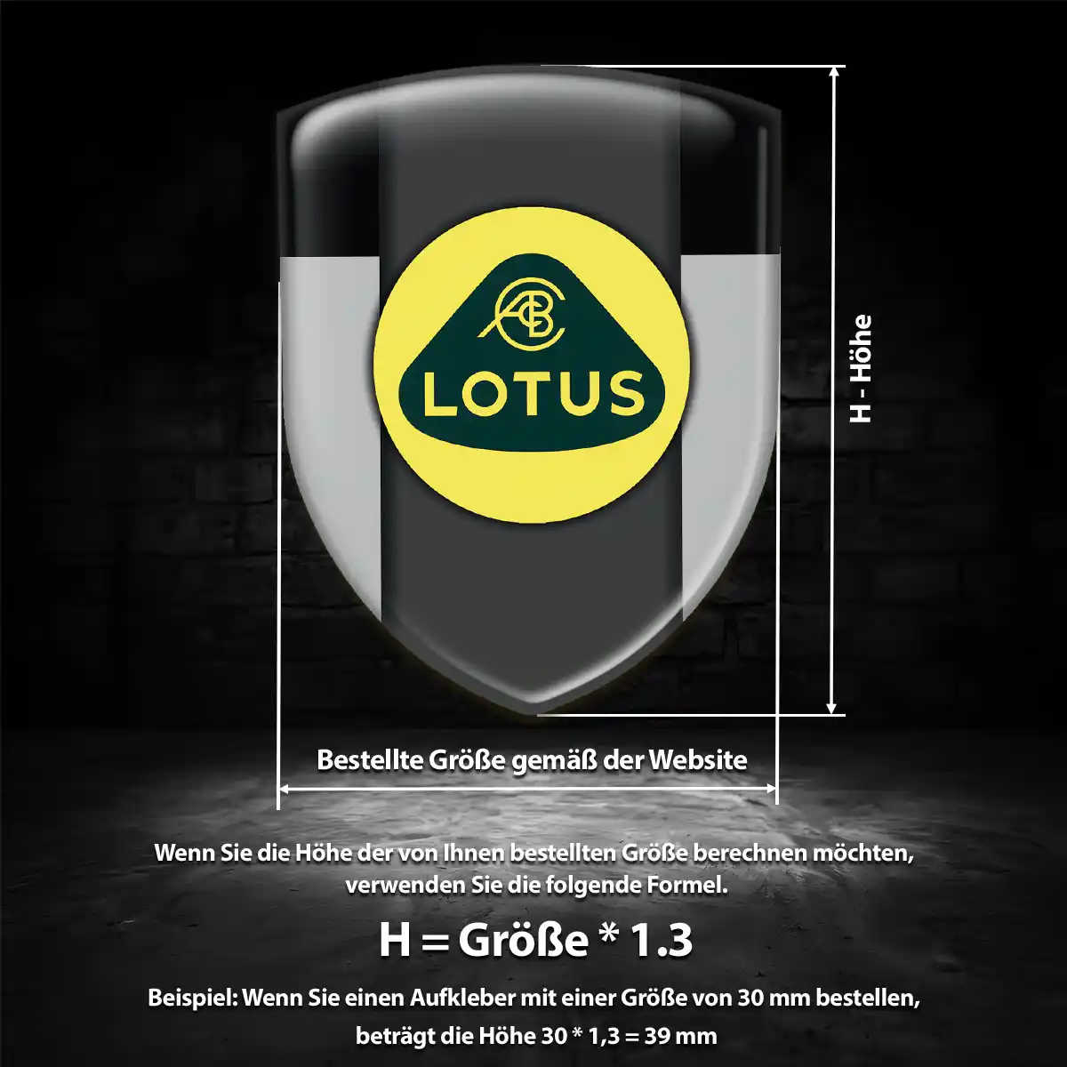 Lotus Aufkleber Silikon Embleme Edles Design