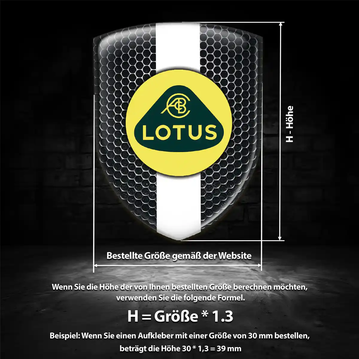 Lotus Aufkleber Silikon Embleme Hochwertiges Harz