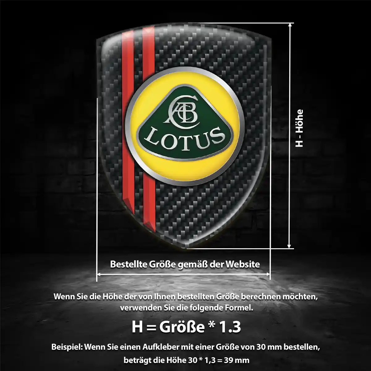 Lotus Aufkleber Silikon Embleme Luxus-Edition