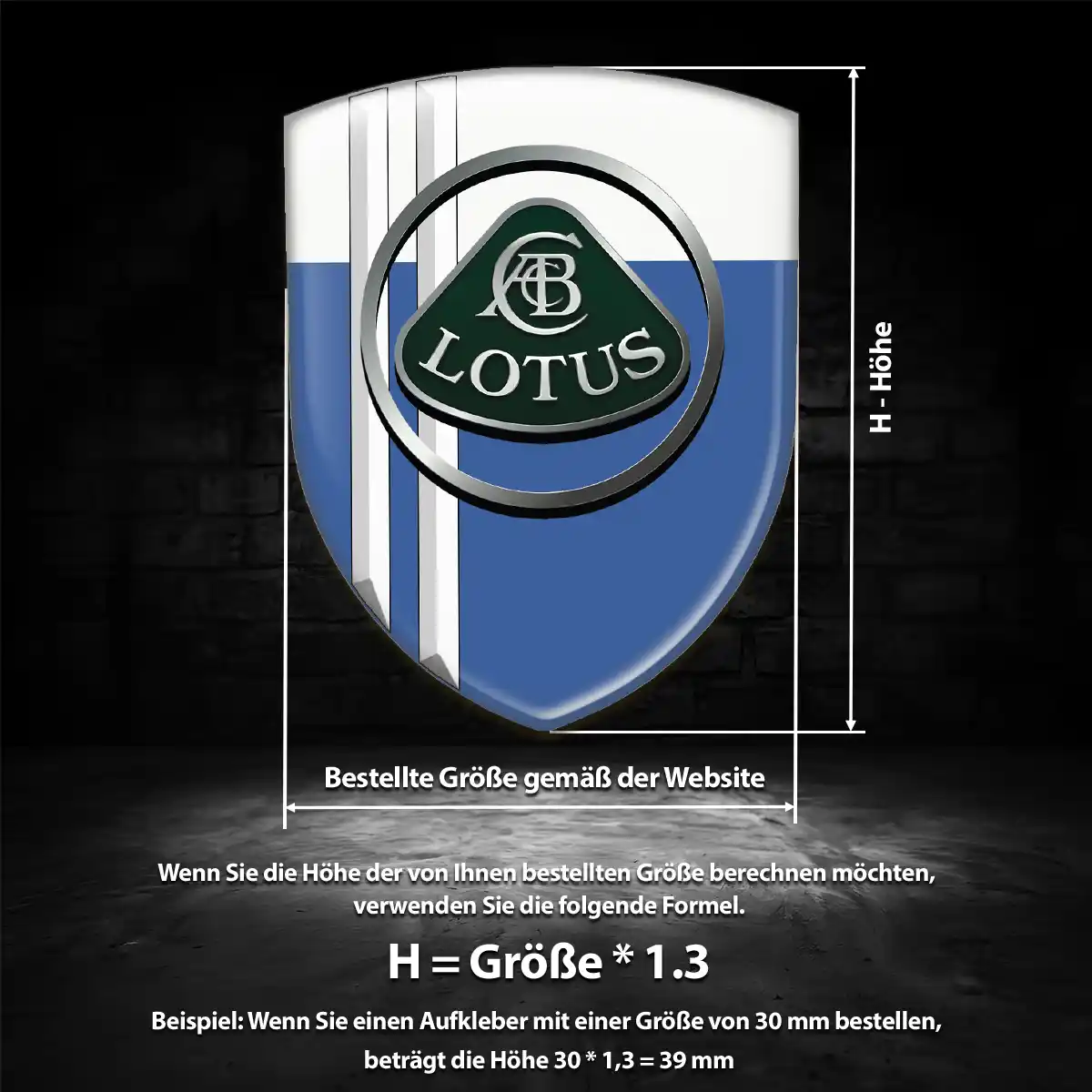 Lotus Aufkleber Silikon Embleme Markenedition