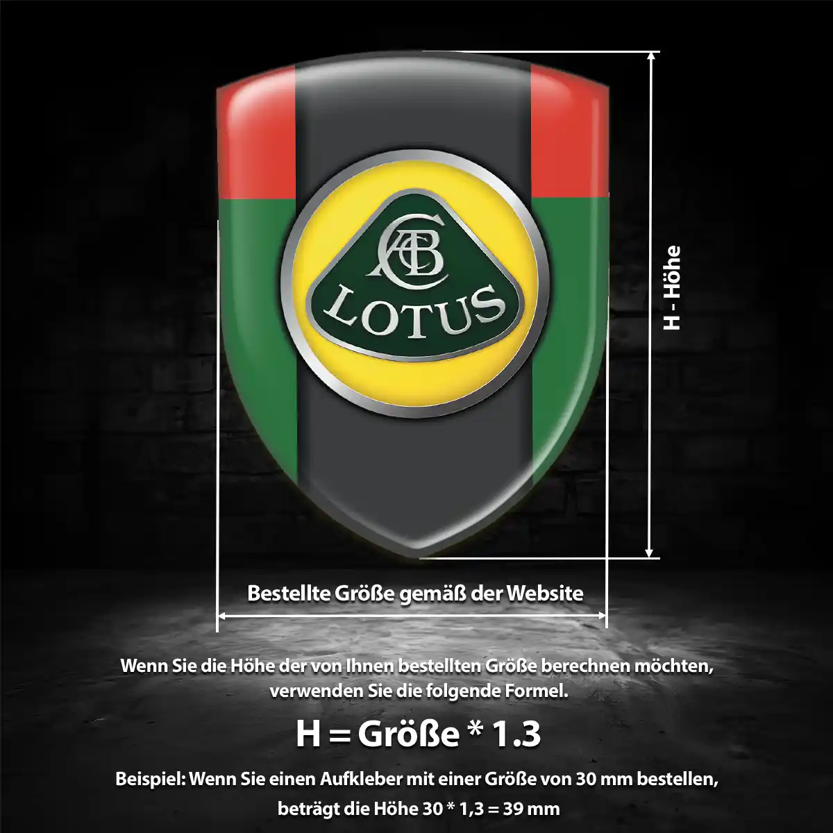 Lotus Aufkleber Silikon Embleme Tuningfahrzeug