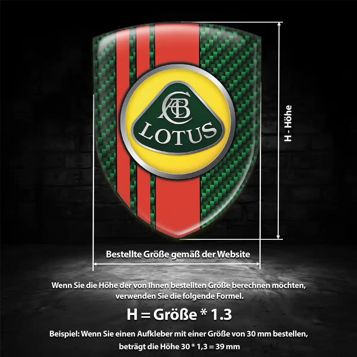 Lotus Aufkleber Tuningfahrzeug