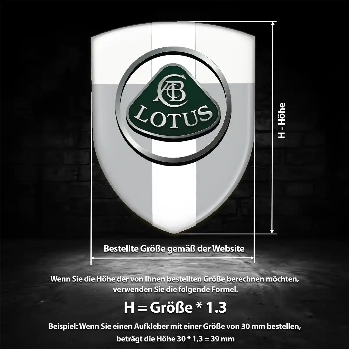 Lotus Aufkleber Wappen Auto Edles Design