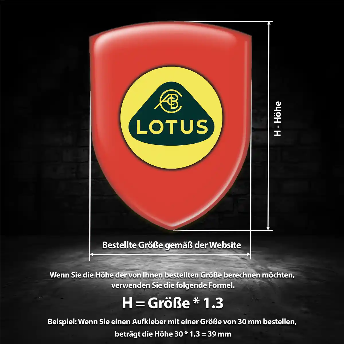 Lotus Aufkleber Wappen Auto Hochwertiges Harz