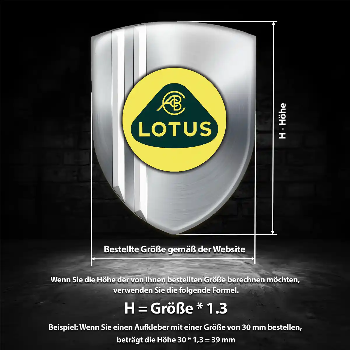 Lotus Aufkleber Wappen Auto Luxus-Edition