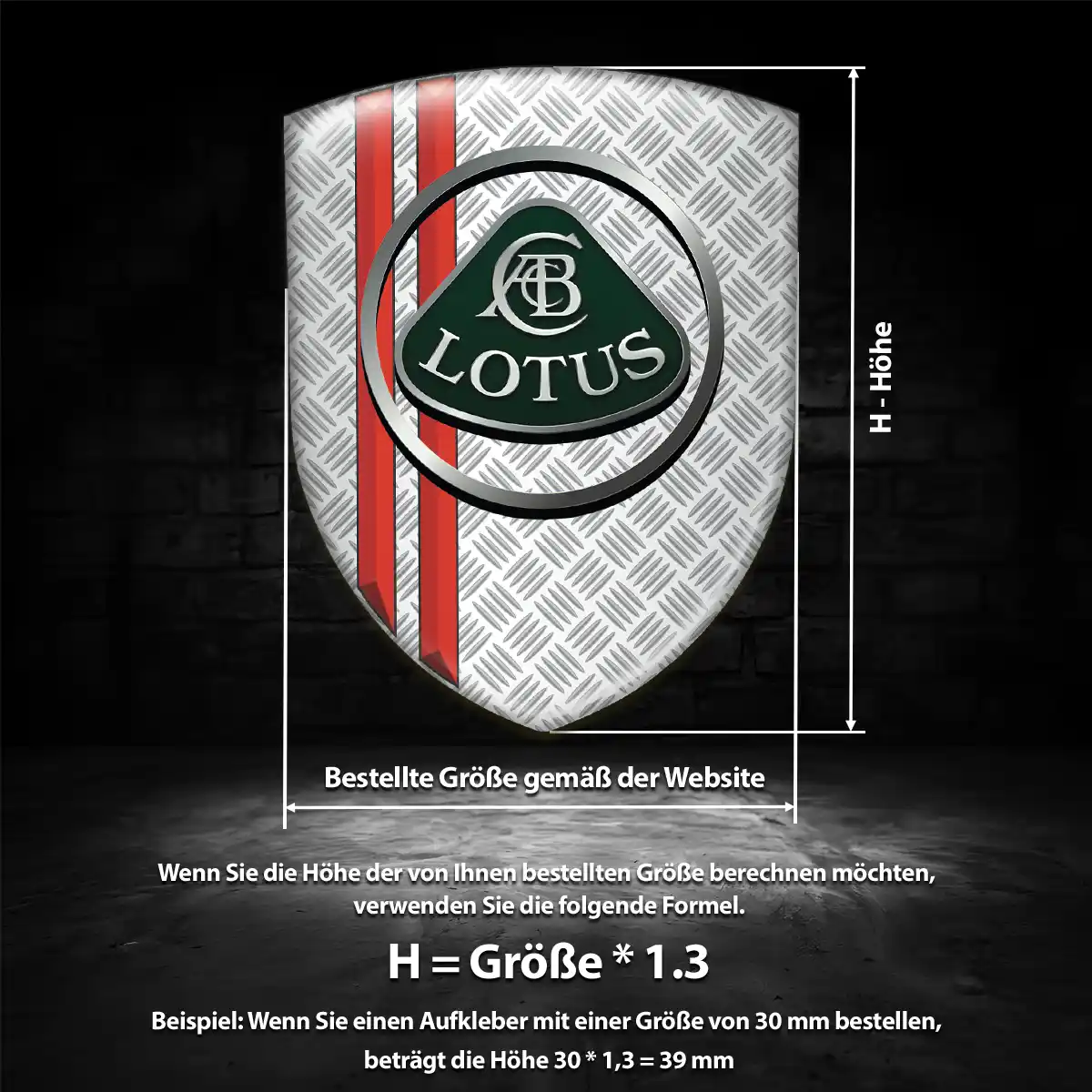Lotus Aufkleber Wappen Auto Markenedition
