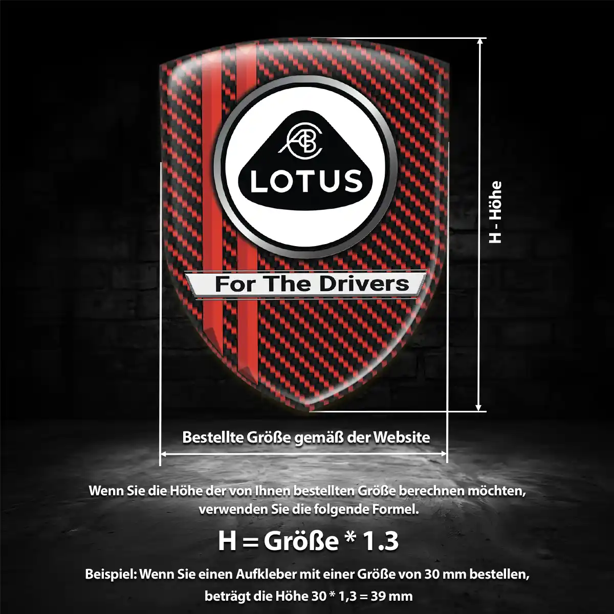 Lotus Aufkleber Wappen Auto Premium-Edition