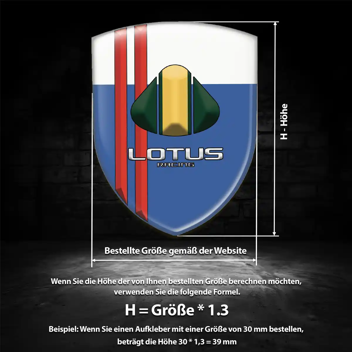Lotus Aufkleber Wappen Auto Premiumqualität
