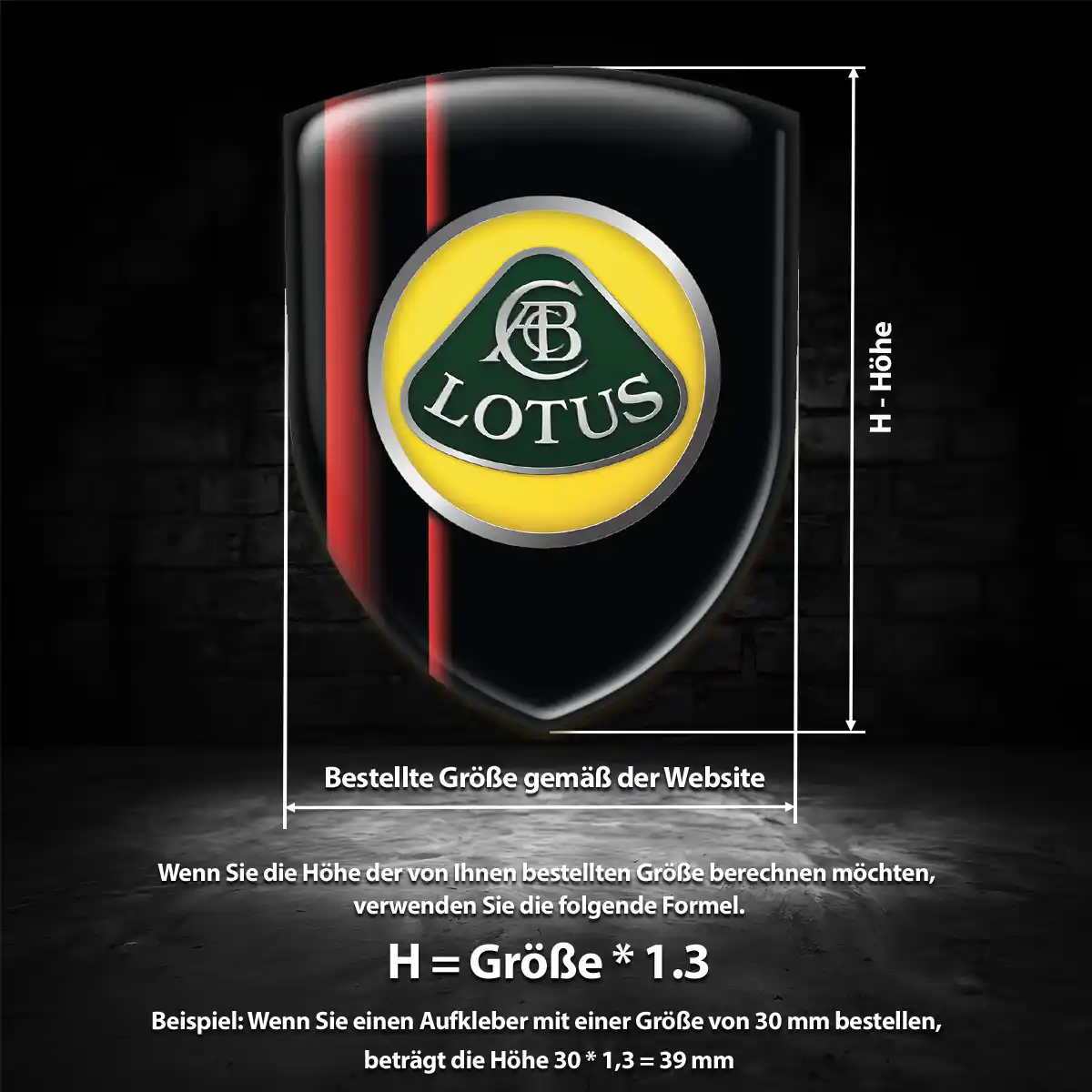 Lotus Aufkleber Wappen Auto Tuningfahrzeug