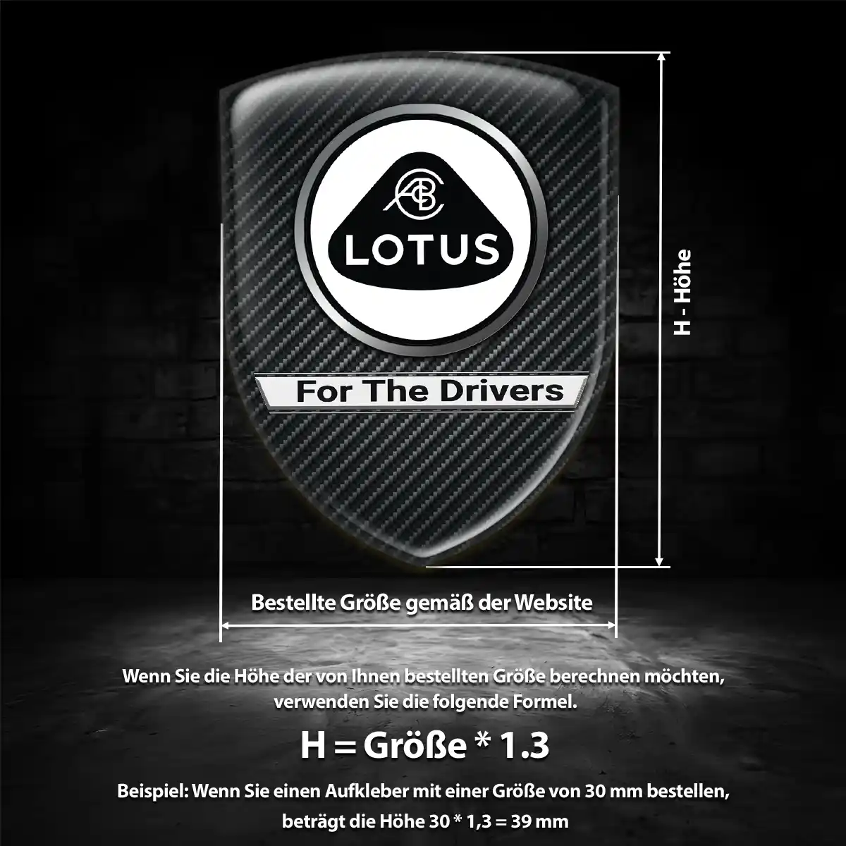 Lotus Aufkleber Wappen Emblem Auto Luxus-Edition