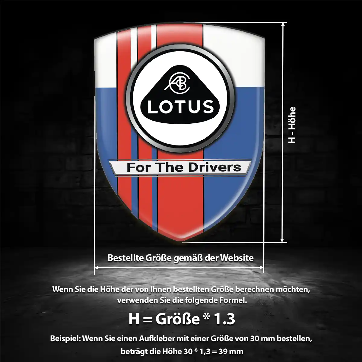 Lotus Aufkleber Wappen Emblem Auto Markenedition