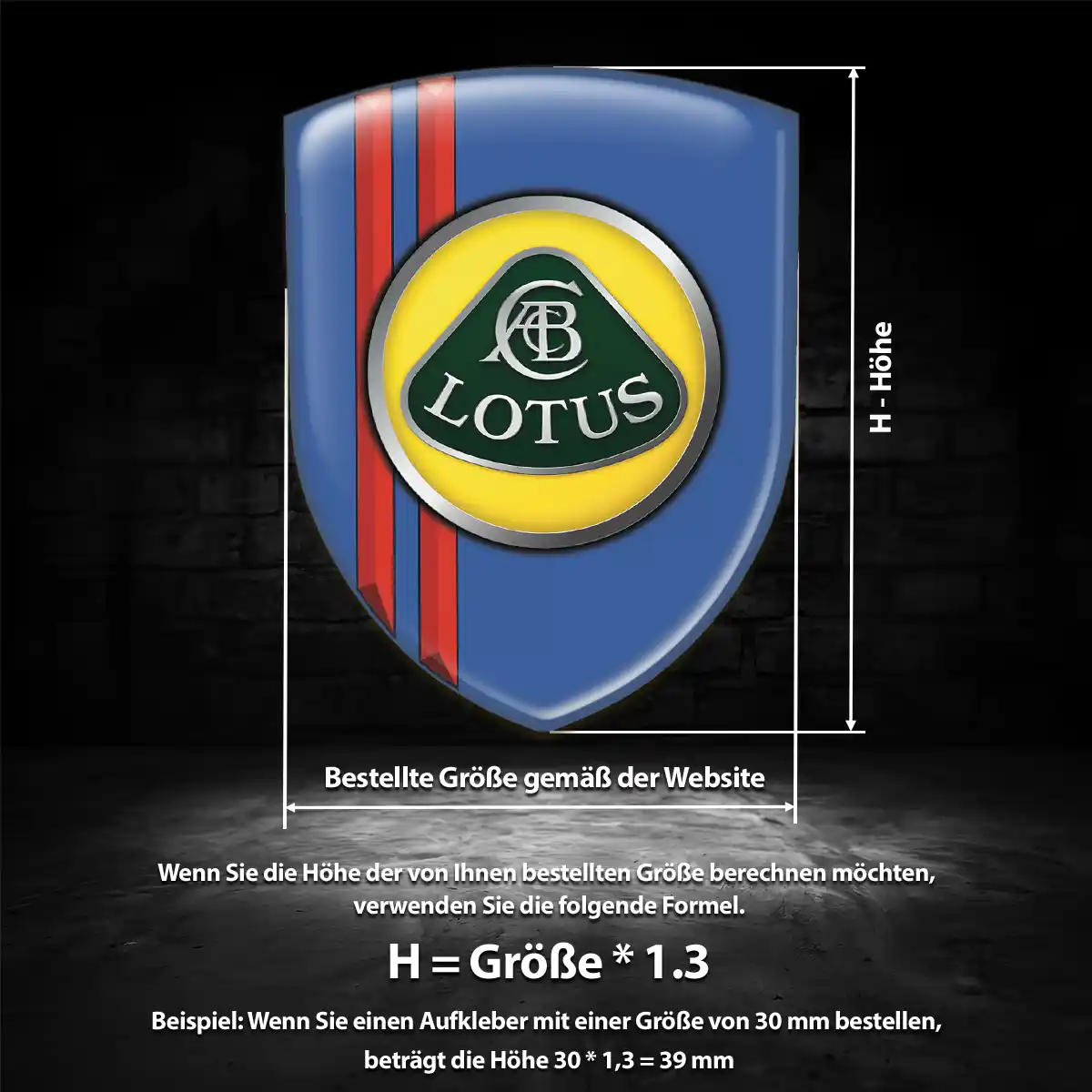 Lotus Aufkleber Wappen Emblem Edles Design