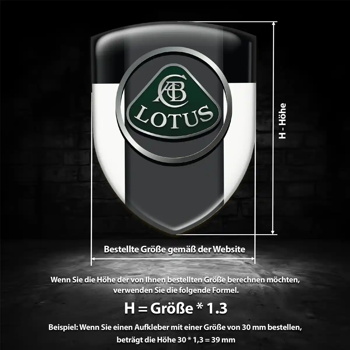 Lotus Aufkleber Wappen Emblem Erstklassige Qualität