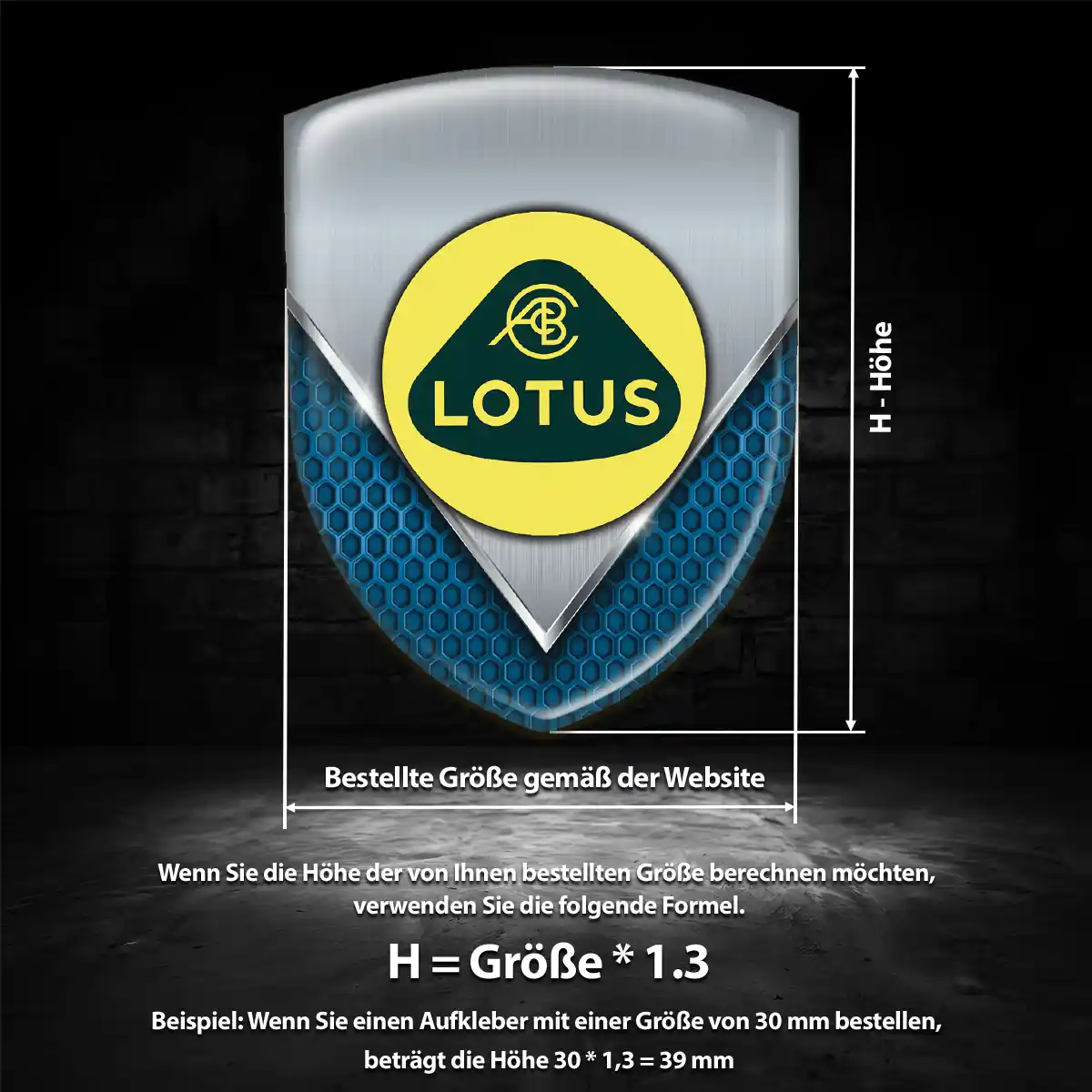 Lotus Aufkleber Wappen Emblem Exterieurdesign