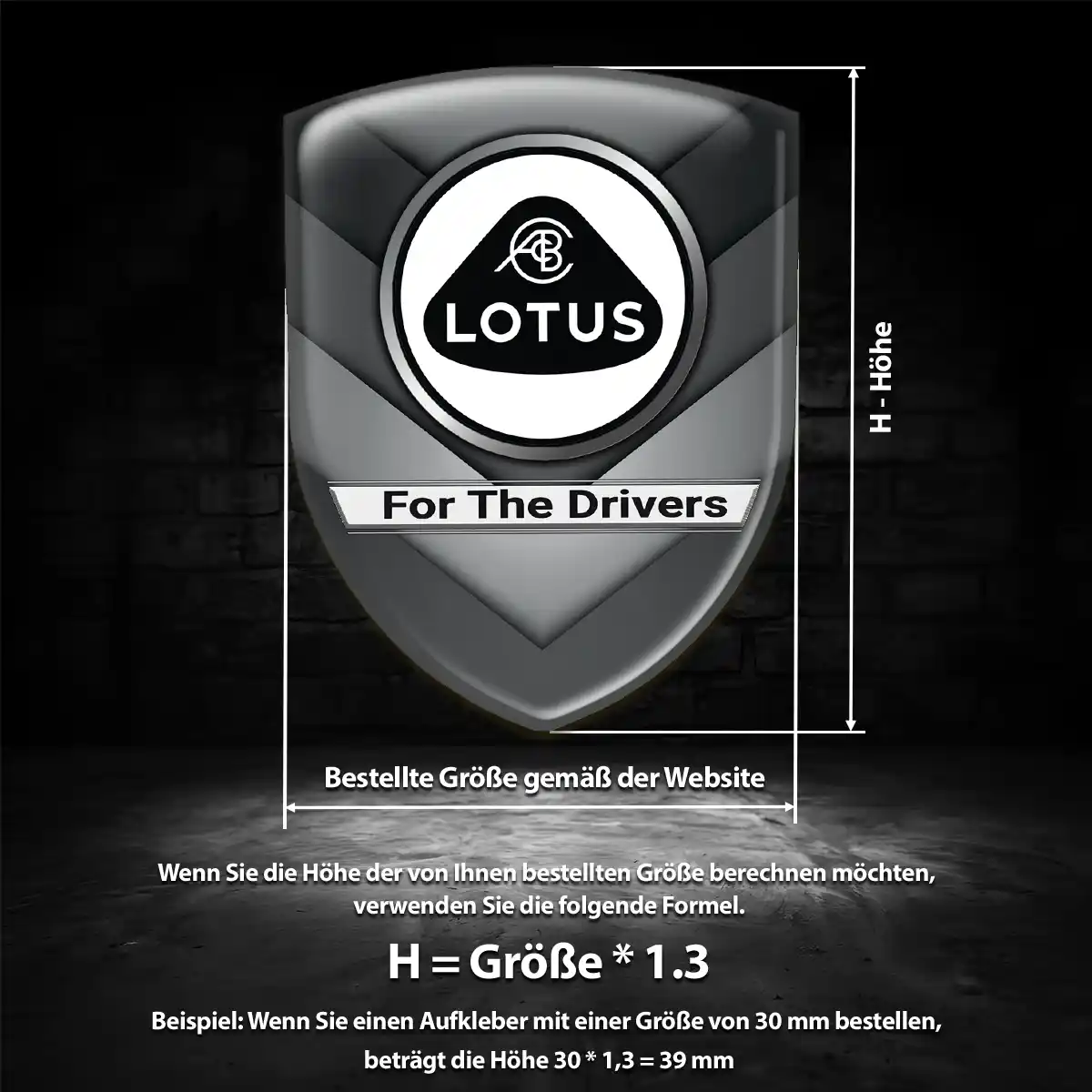 Lotus Aufkleber Wappen Emblem Hochwertiges Harz
