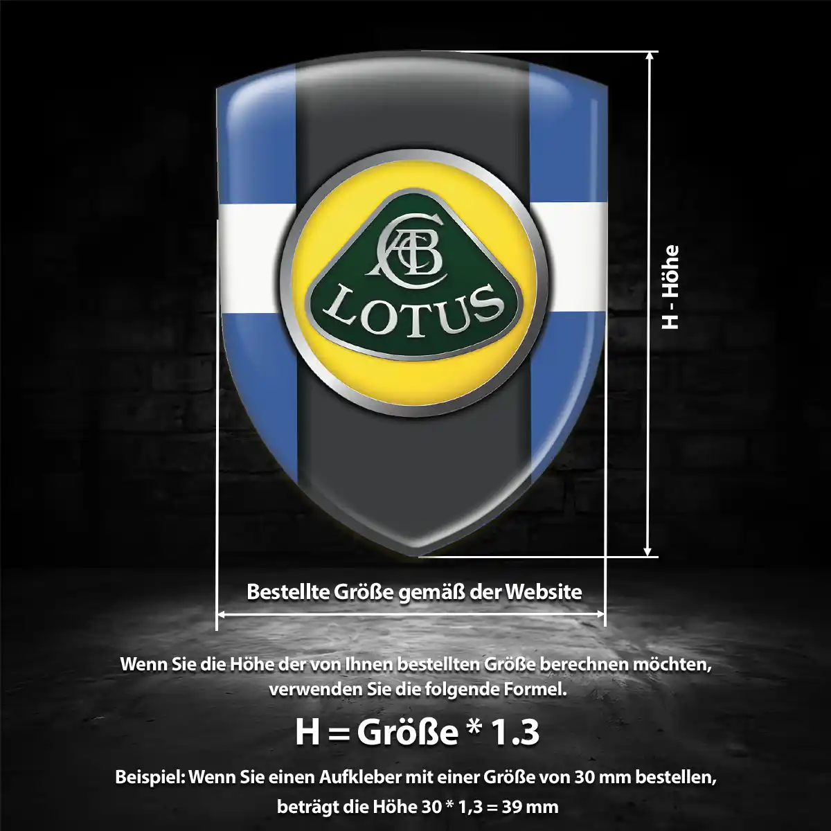Lotus Aufkleber Wappen Emblem Hohe Qualität
