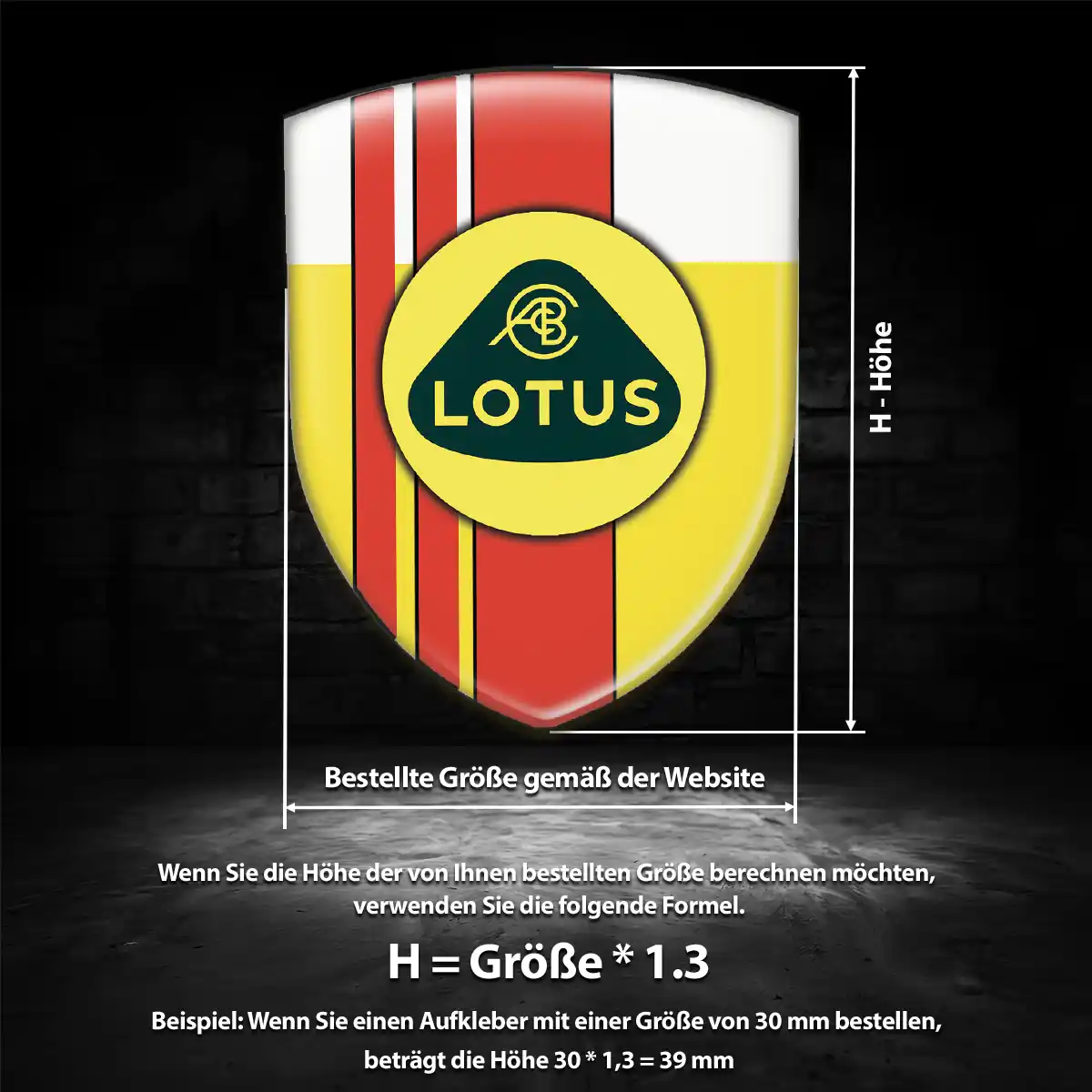 Lotus Aufkleber Wappen Emblem Limitierte Auflage