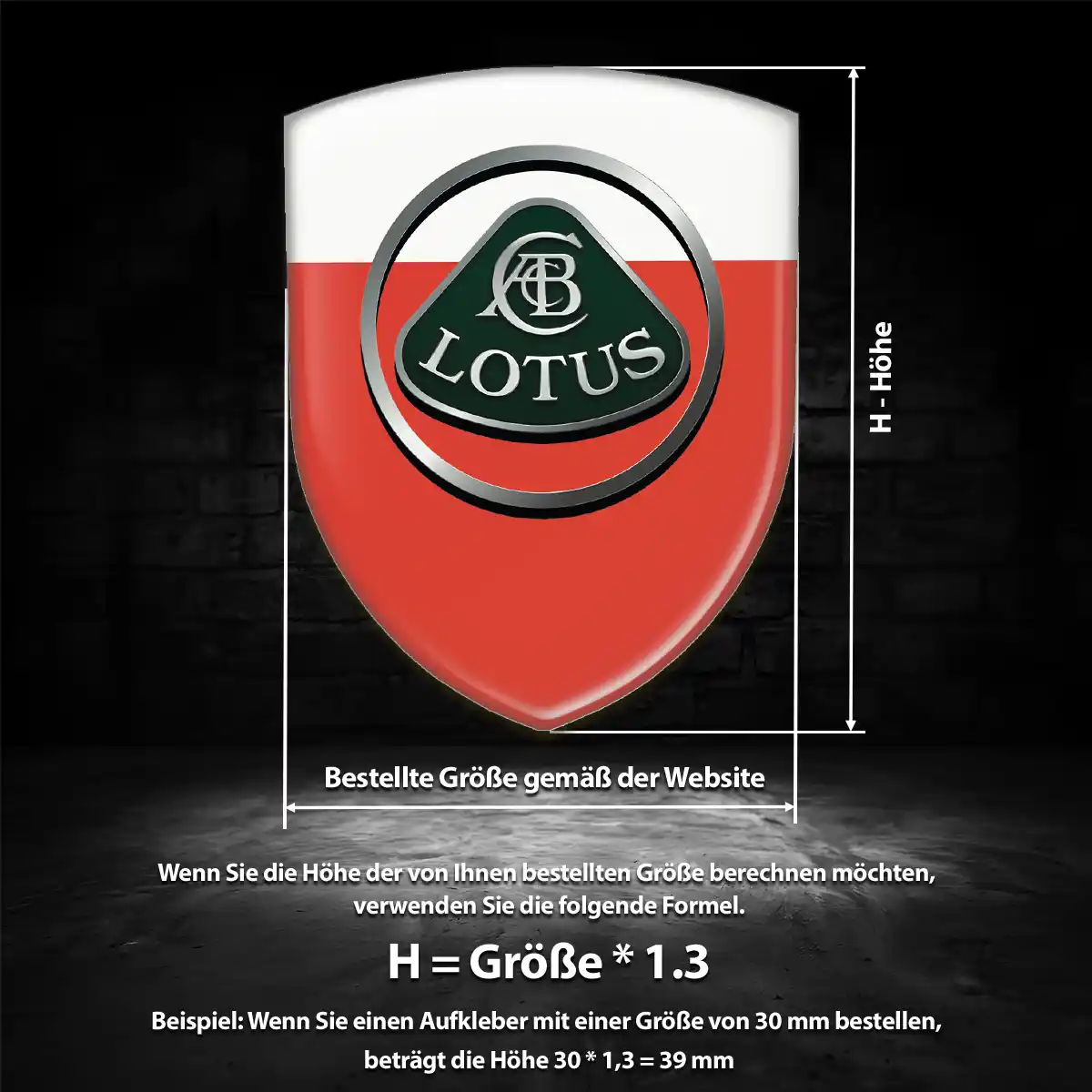 Lotus Aufkleber Wappen Emblem Markenedition