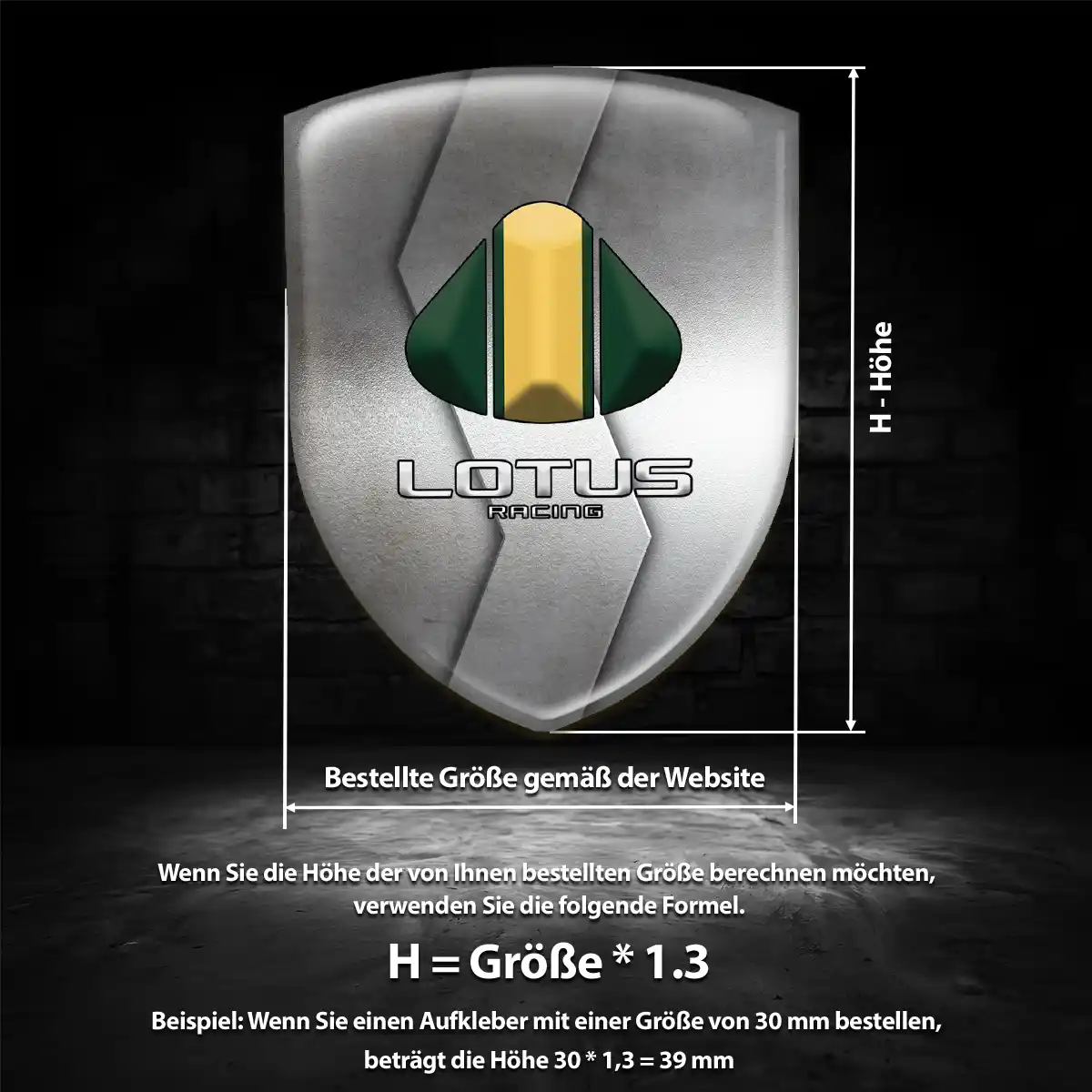 Lotus Aufkleber Wappen Emblem Premiumqualität