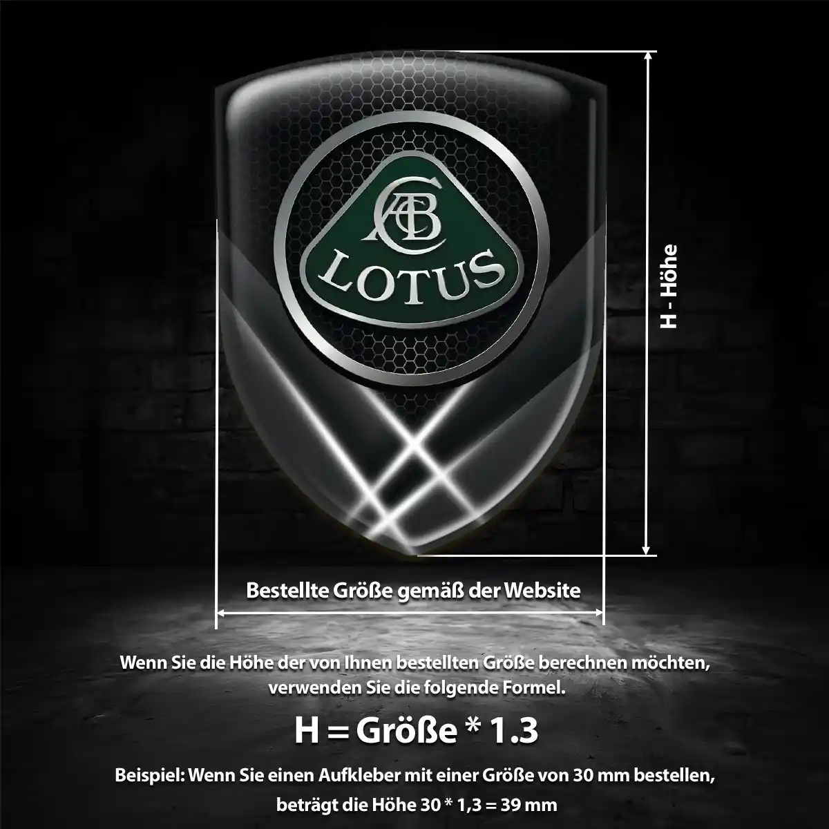 Lotus Aufkleber Wappen Exterieurdesign