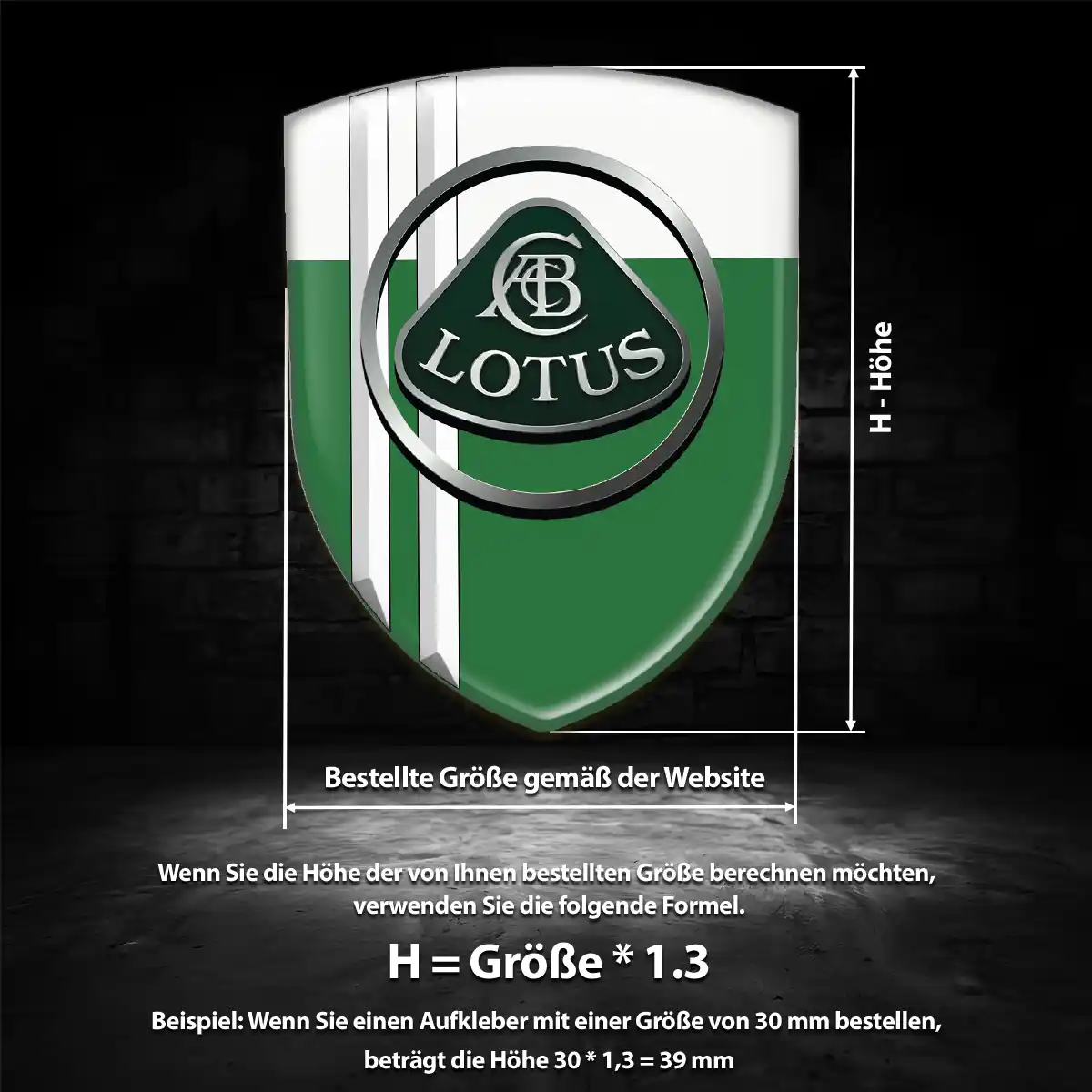 Lotus Aufkleber Wappen Hohe Qualität