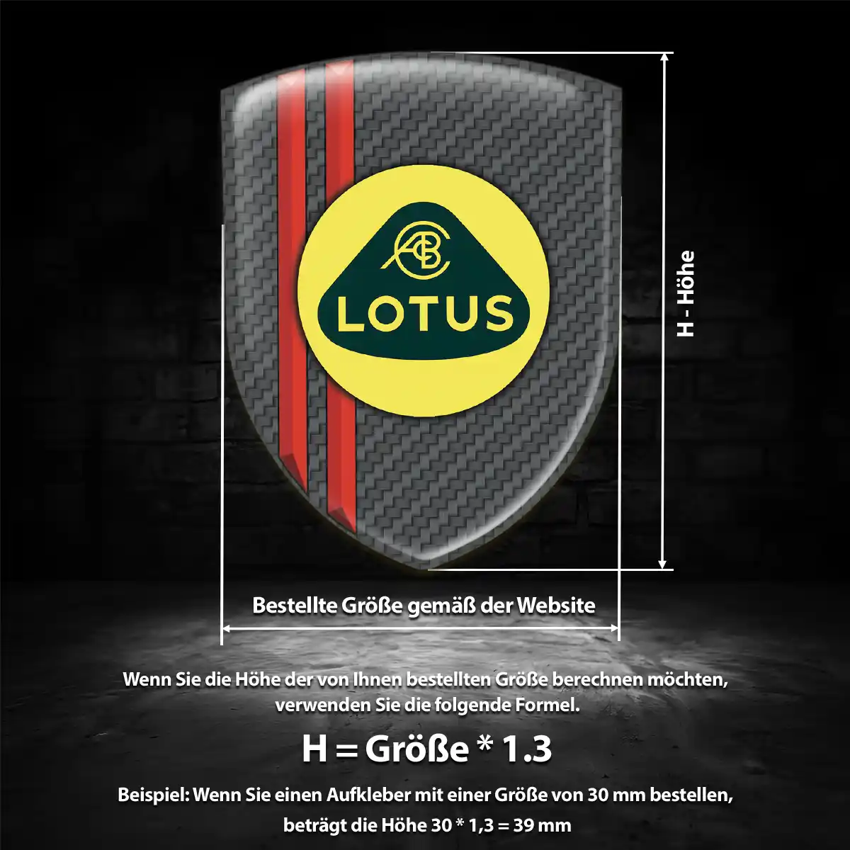 Lotus Aufkleber Wappen Interieurdesign