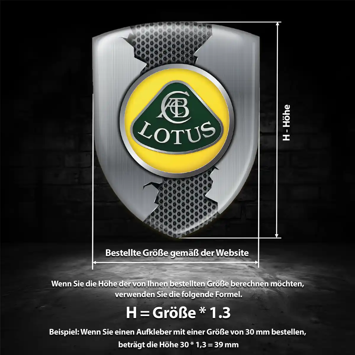Lotus Aufkleber Wappen Limitierte Auflage