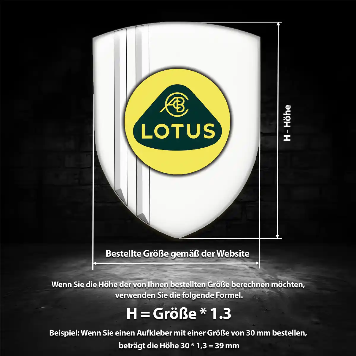 Lotus Aufkleber Wappen Luxus-Edition