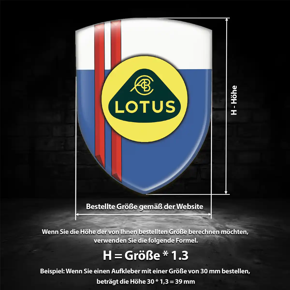 Lotus Emblem Aufkleber Auto Premium-Edition