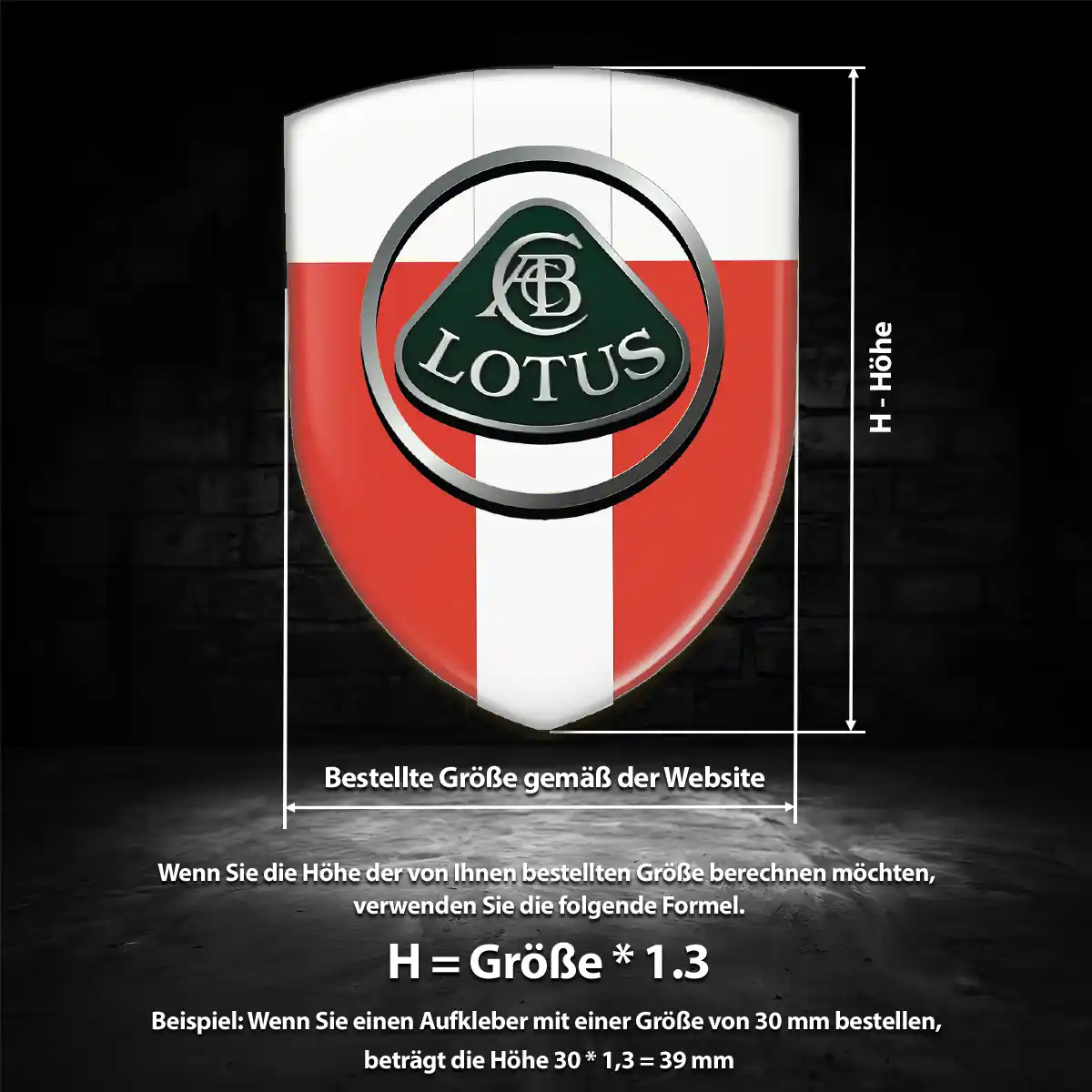 Lotus Emblem Aufkleber Auto Tuningfahrzeug