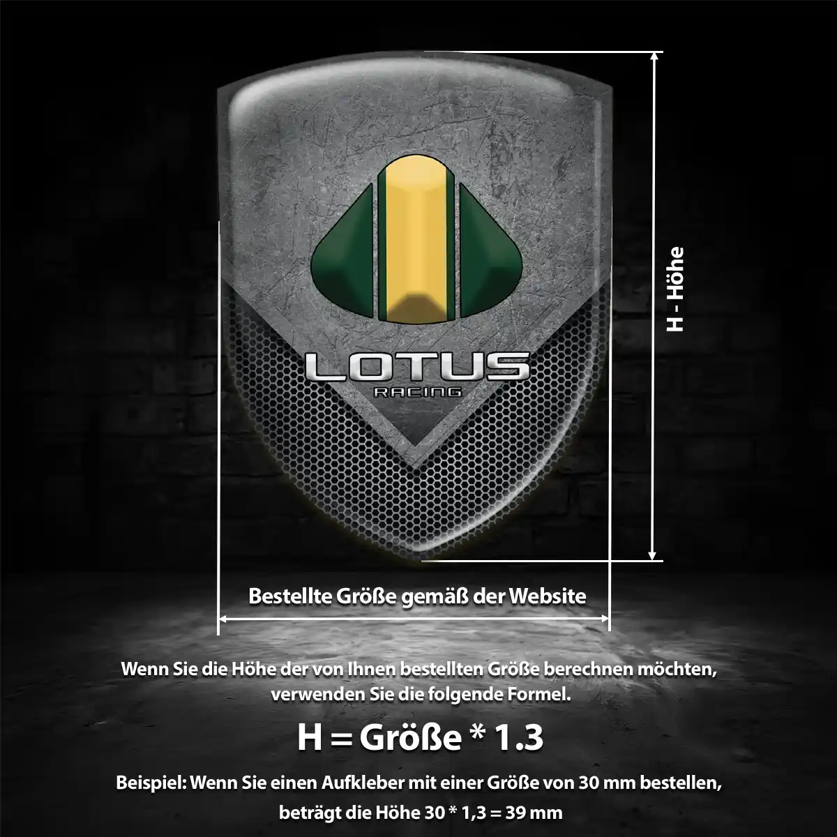 Lotus Emblem Aufkleber Exterieurdesign