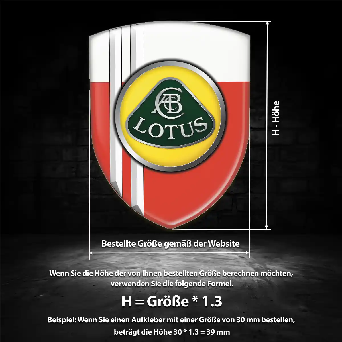 Lotus Emblem Aufkleber Hohe Qualität
