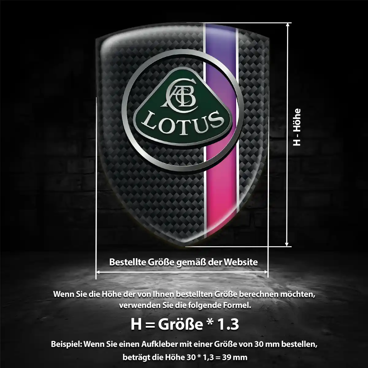 Lotus Emblem Aufkleber Interieurdesign
