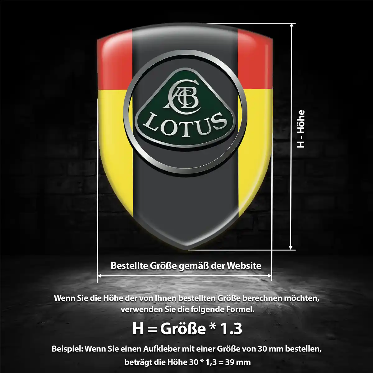 Lotus Emblem Aufkleber Luxus-Edition