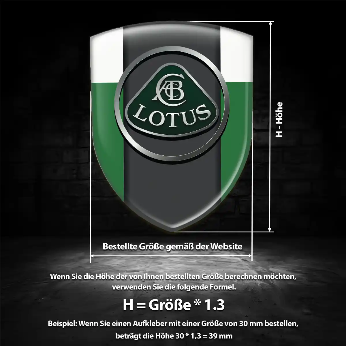 Lotus Emblem Aufkleber Markenedition