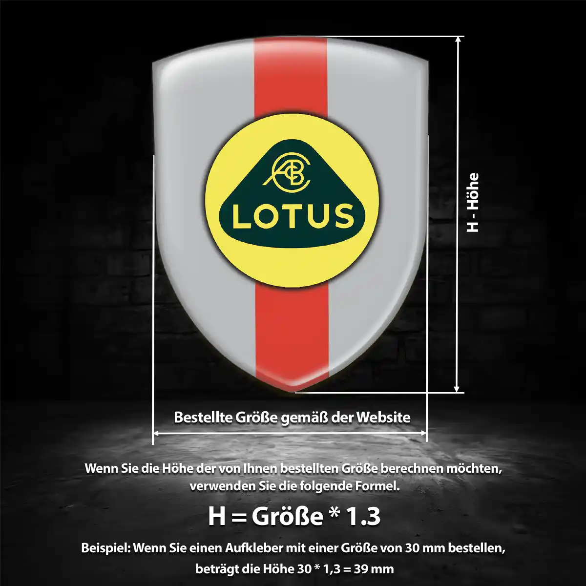 Lotus Emblem Aufkleber Premiumqualität